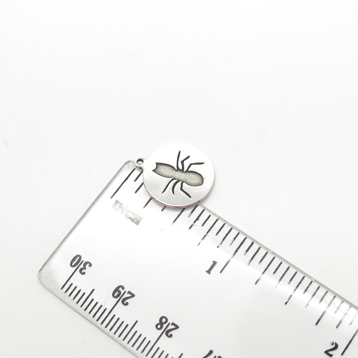 925 Sterling Silver Two in Town Made in USA Spider Tag Charm Pendant