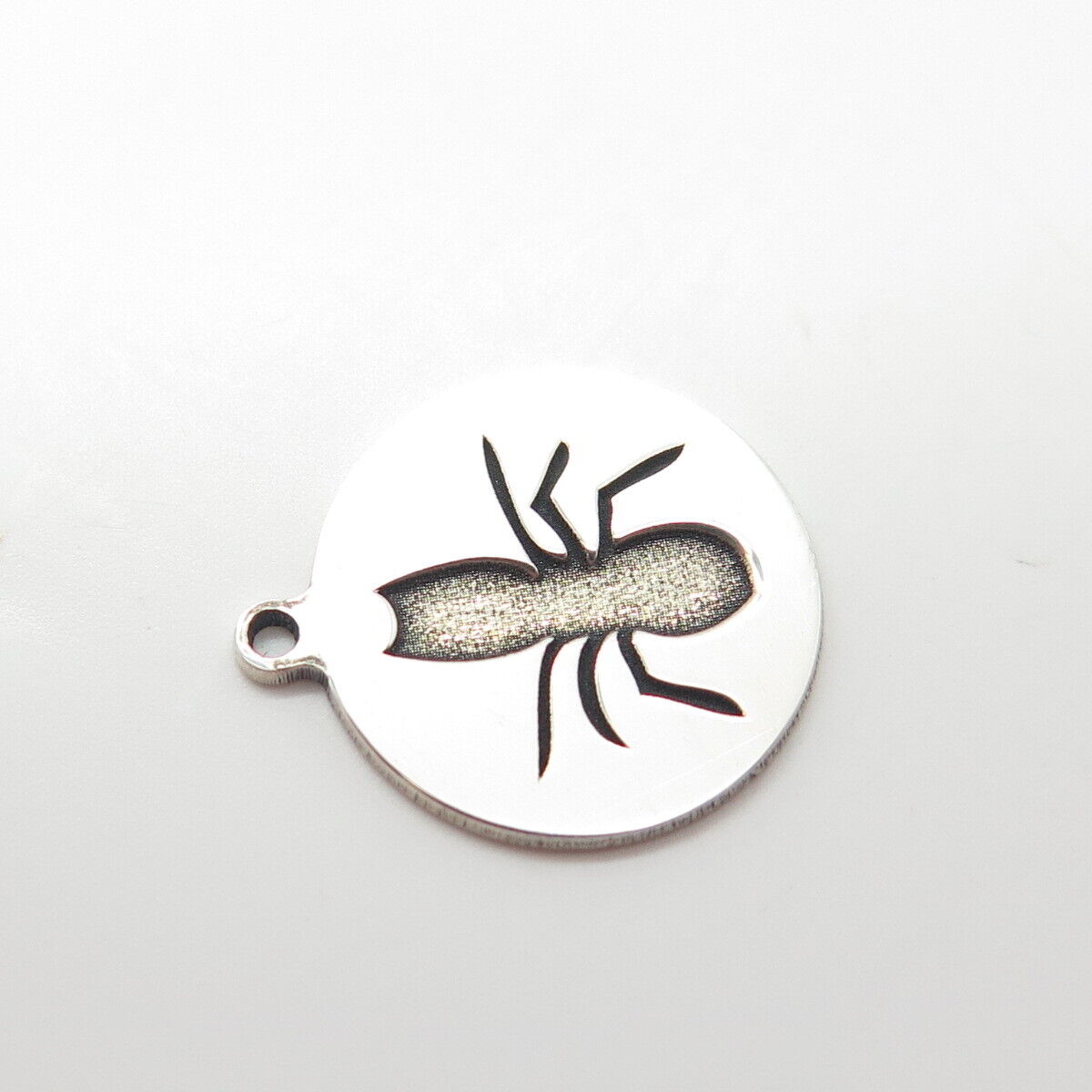 925 Sterling Silver Two in Town Made in USA Spider Tag Charm Pendant