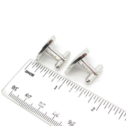 925 Sterling Silver Vintage Textured Triangle Cufflinks