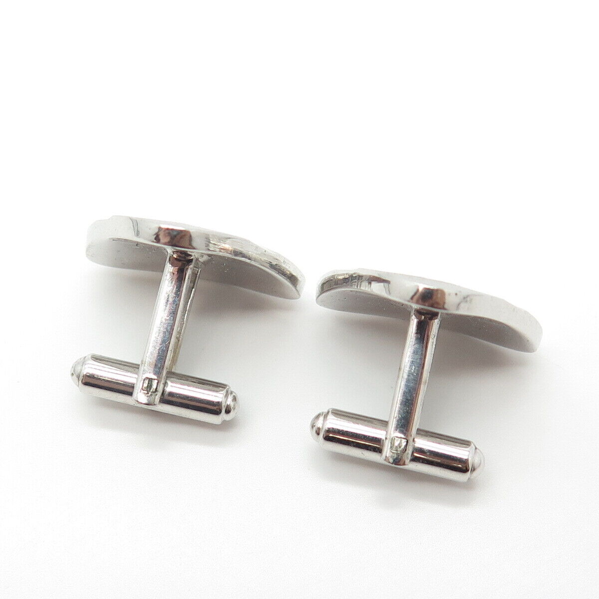 925 Sterling Silver Vintage Textured Triangle Cufflinks