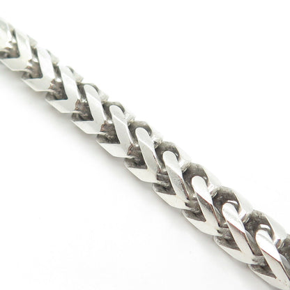 925 Sterling Silver Vintage Italy Herringbone Link Bracelet 8.75"