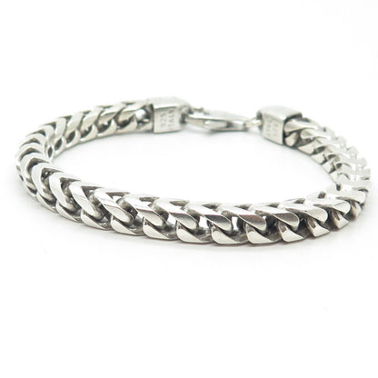 925 Sterling Silver Vintage Italy Herringbone Link Bracelet 8.75"