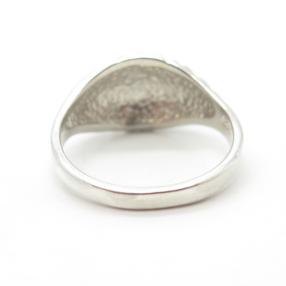 925 Sterling Silver Vintage Ribbed Ring Size 6