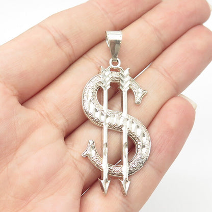 925 Sterling Silver Vintage Berna Peci Dollar Sign Pendant