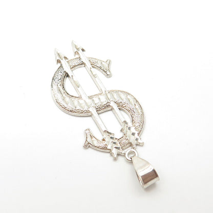 925 Sterling Silver Vintage Berna Peci Dollar Sign Pendant