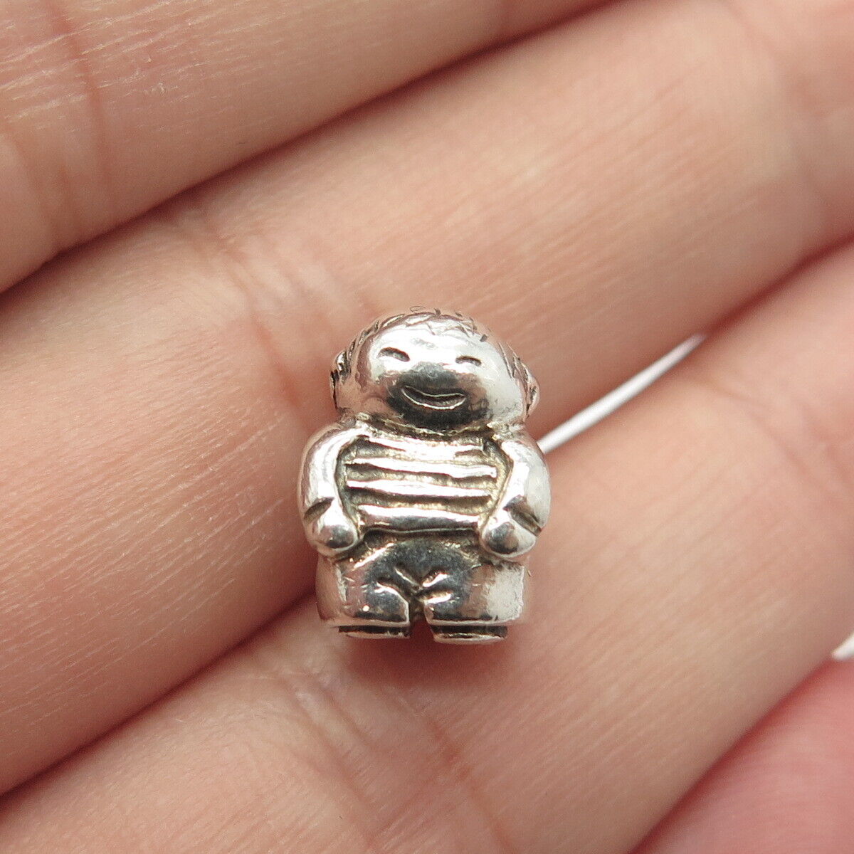 925 Sterling Silver PANDORA Happy Boy Bead Charm