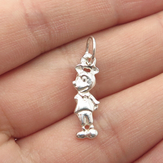 835 Silver Vintage Portugal Winnie The Pooh Cartoon Character Charm Pendant