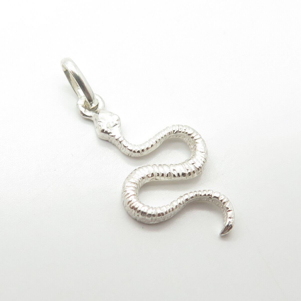 835 Silver Vintage Portugal Snake Charm Pendant