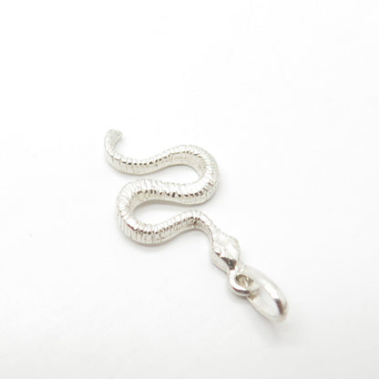 835 Silver Vintage Portugal Snake Charm Pendant