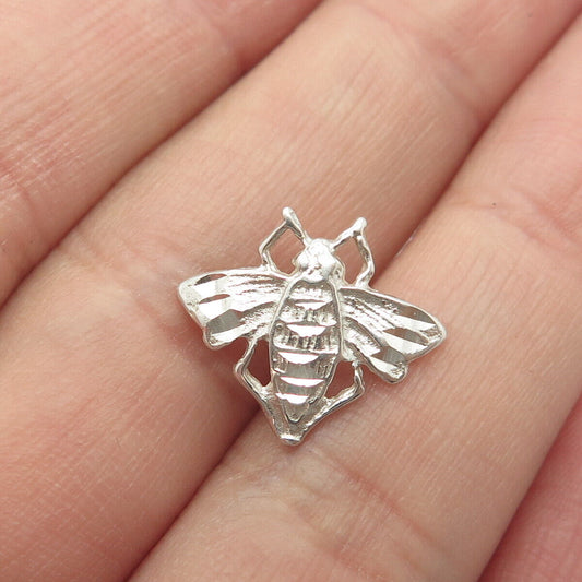 925 Sterling Silver Vintage Bee Charm Pendant