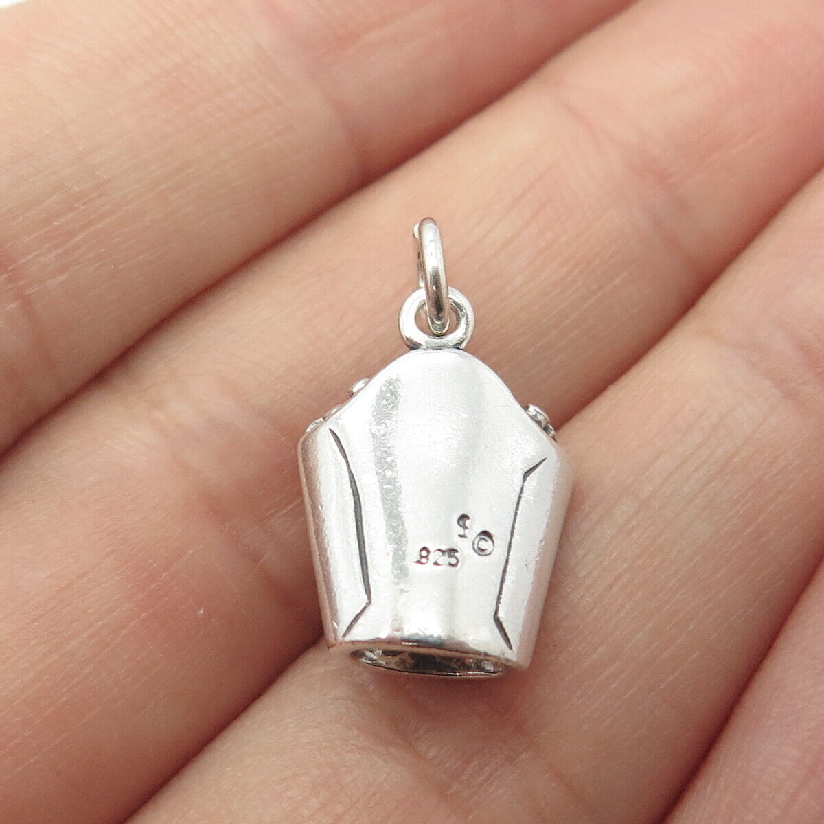 925 Sterling Silver Vintage Shube French Fries Charm Pendant