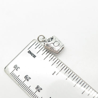 925 Sterling Silver Vintage Shube French Fries Charm Pendant