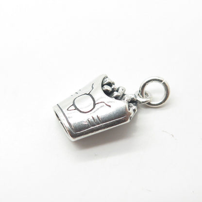 925 Sterling Silver Vintage Shube French Fries Charm Pendant