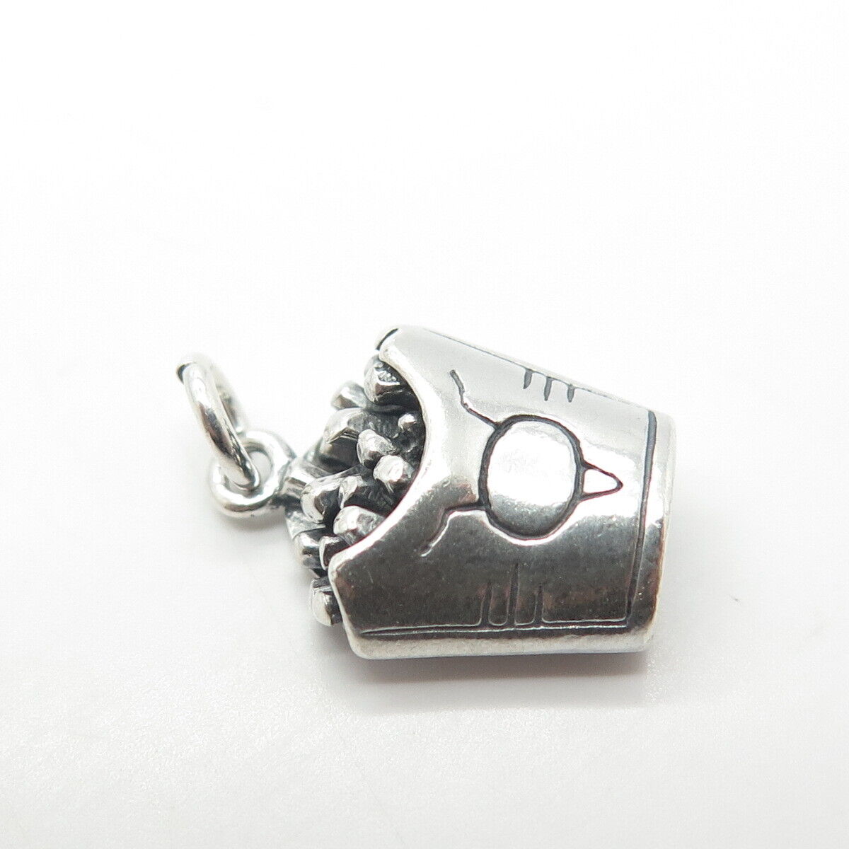 925 Sterling Silver Vintage Shube French Fries Charm Pendant