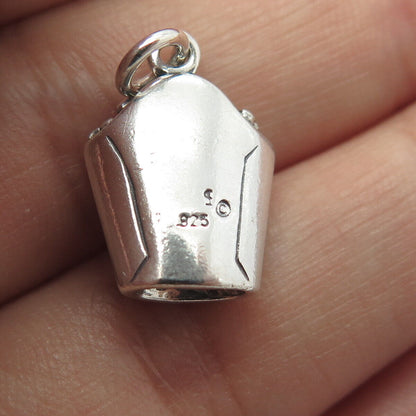 925 Sterling Silver Vintage Shube French Fries Charm Pendant