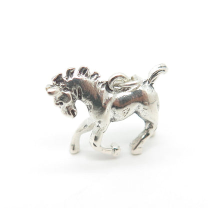 835 Silver Vintage Foal Horse Charm Pendant