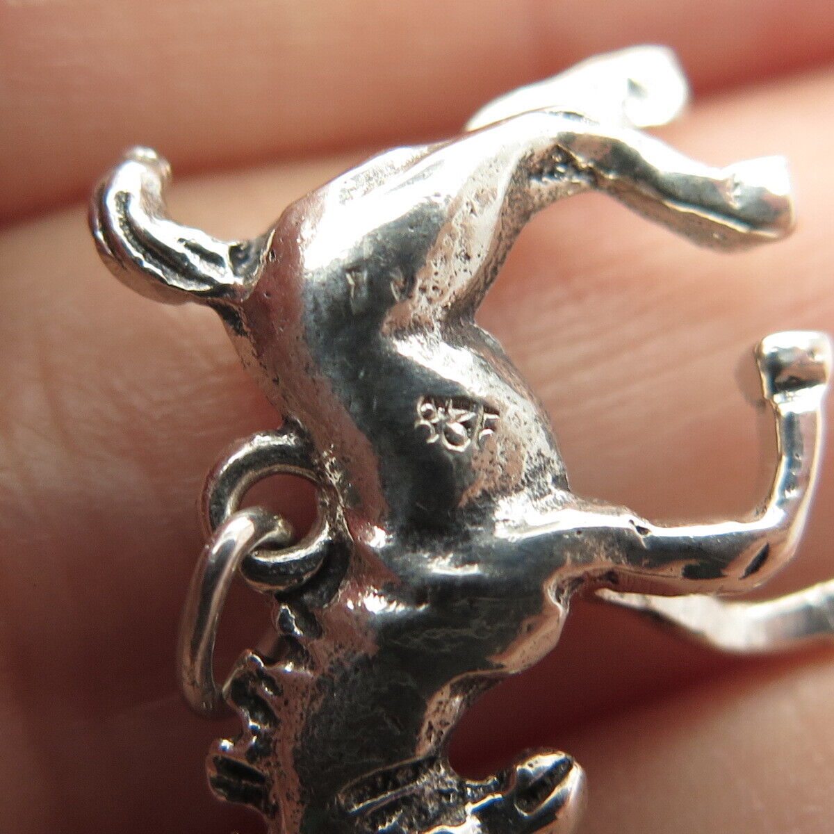 835 Silver Vintage Foal Horse Charm Pendant