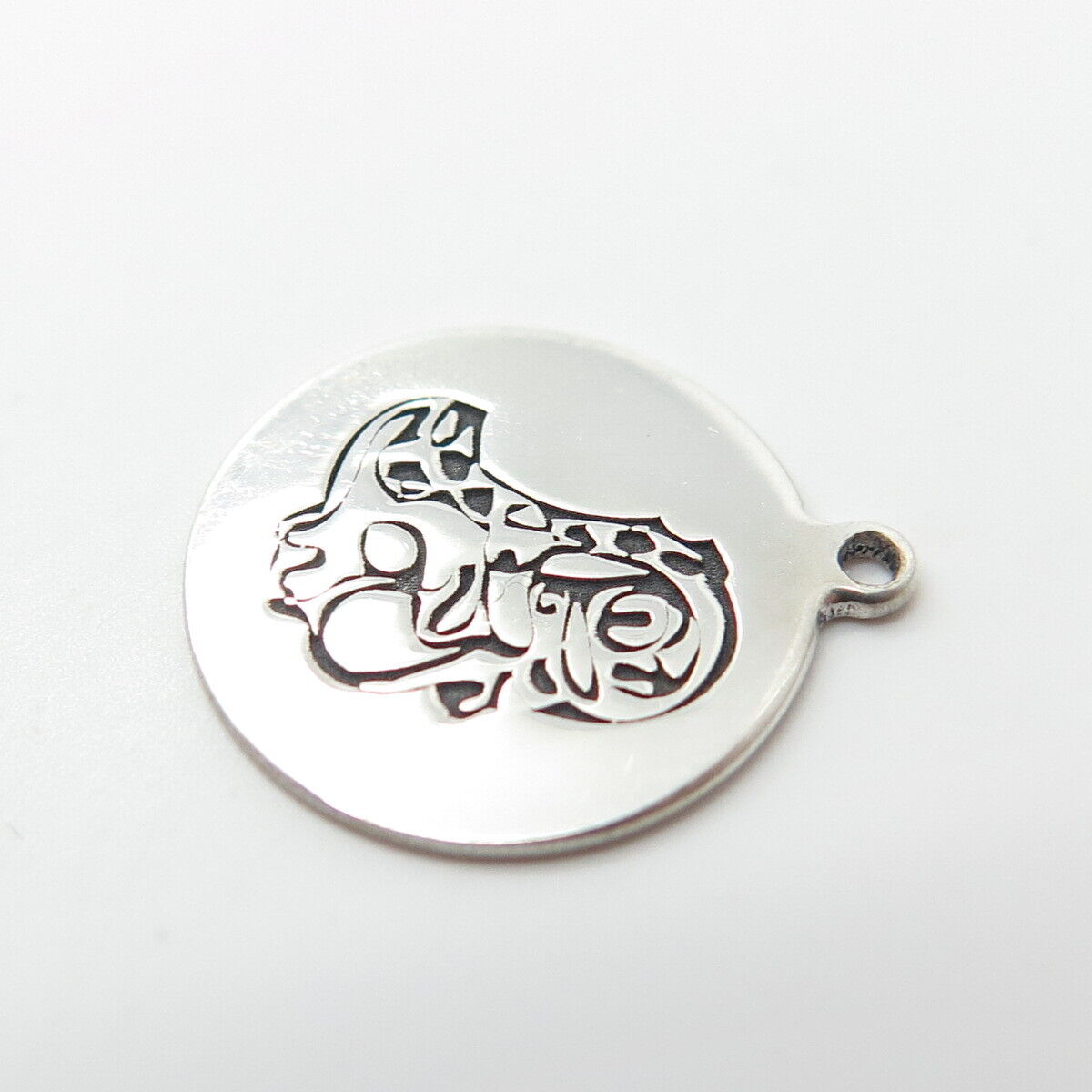 925 Sterling Silver USA Two In Town Dragon Charm Pendant