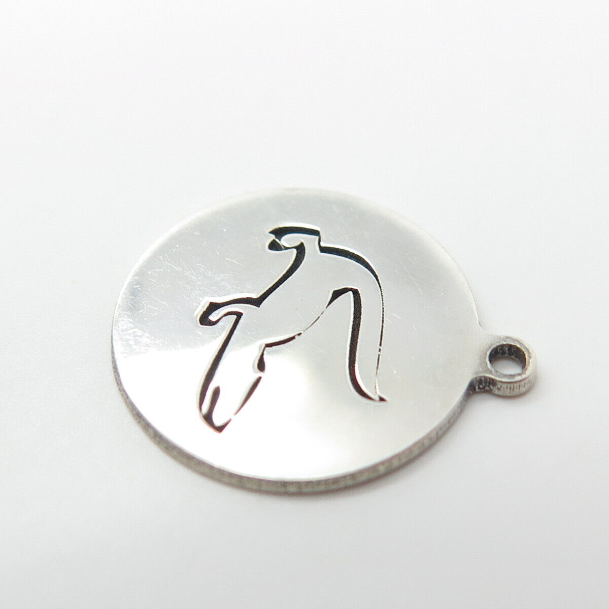 925 Sterling Silver USA Two In Town Lizard Charm Pendant