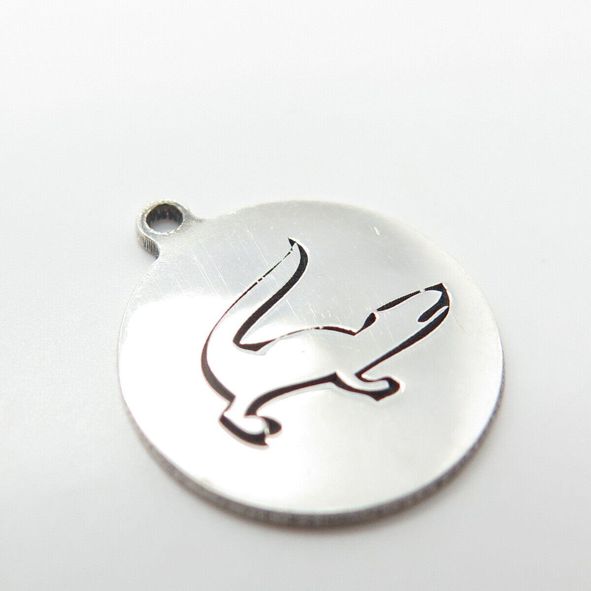 925 Sterling Silver USA Two In Town Lizard Charm Pendant