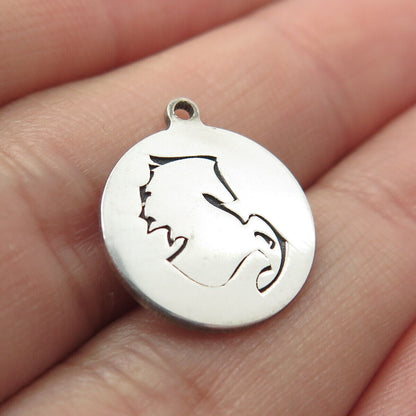 925 Sterling Silver USA Two In Town Frisky Horse Charm Pendant