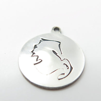 925 Sterling Silver USA Two In Town Frisky Horse Charm Pendant