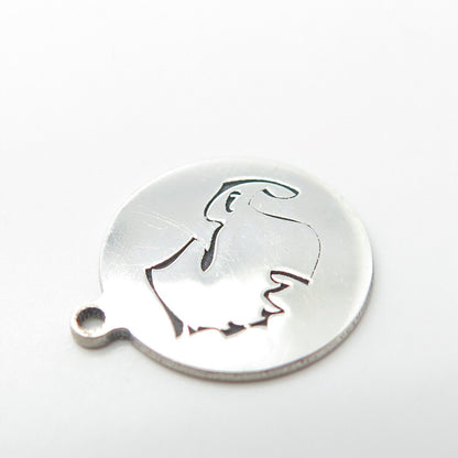 925 Sterling Silver USA Two In Town Frisky Horse Charm Pendant