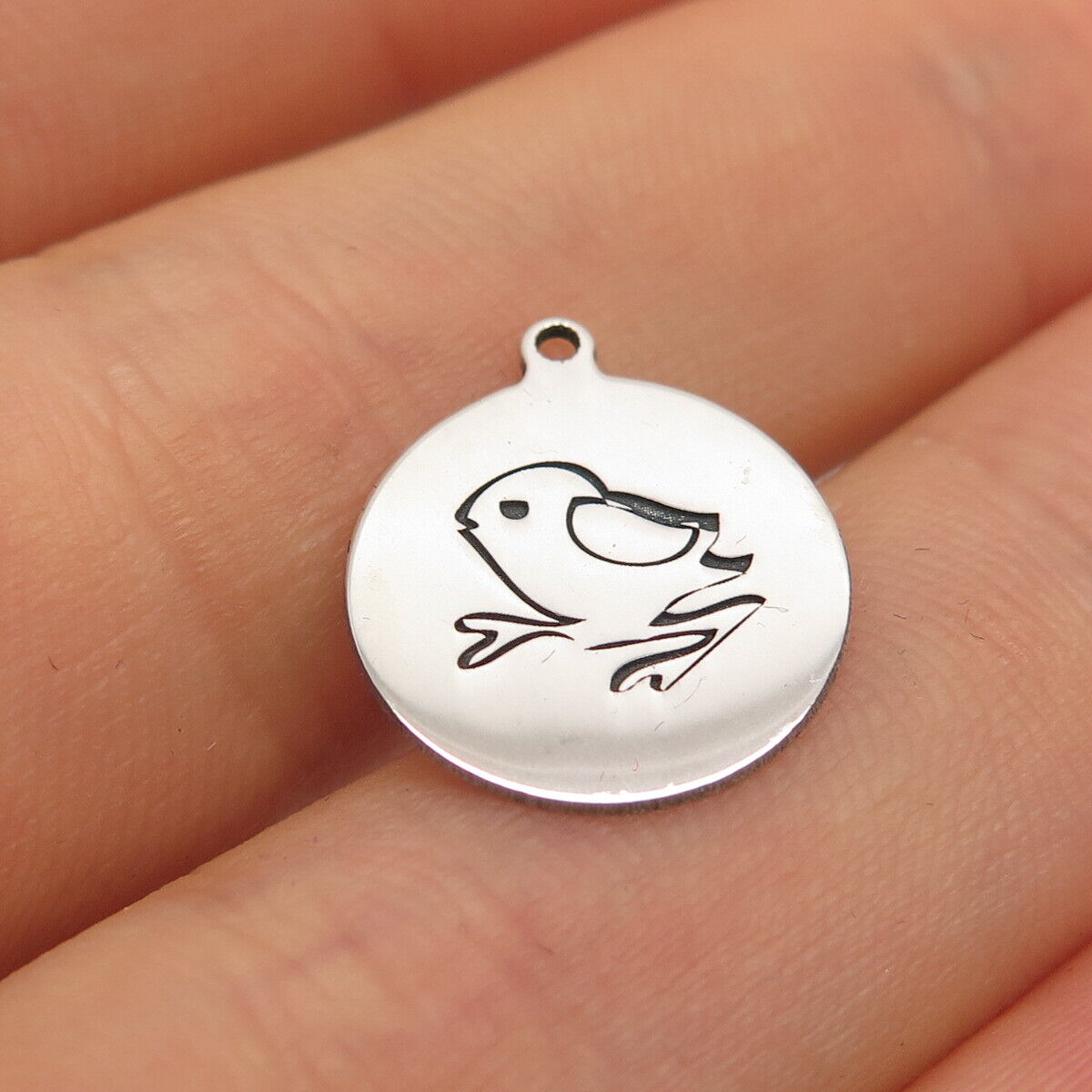 925 Sterling Silver USA Two In Town Little Bird Charm Pendant