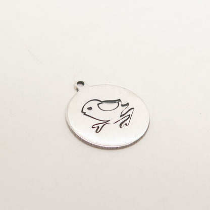 925 Sterling Silver USA Two In Town Little Bird Charm Pendant