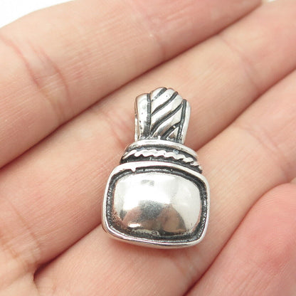 925 Sterling Silver Vintage ATI Mexico Modernist Artisan Pendant