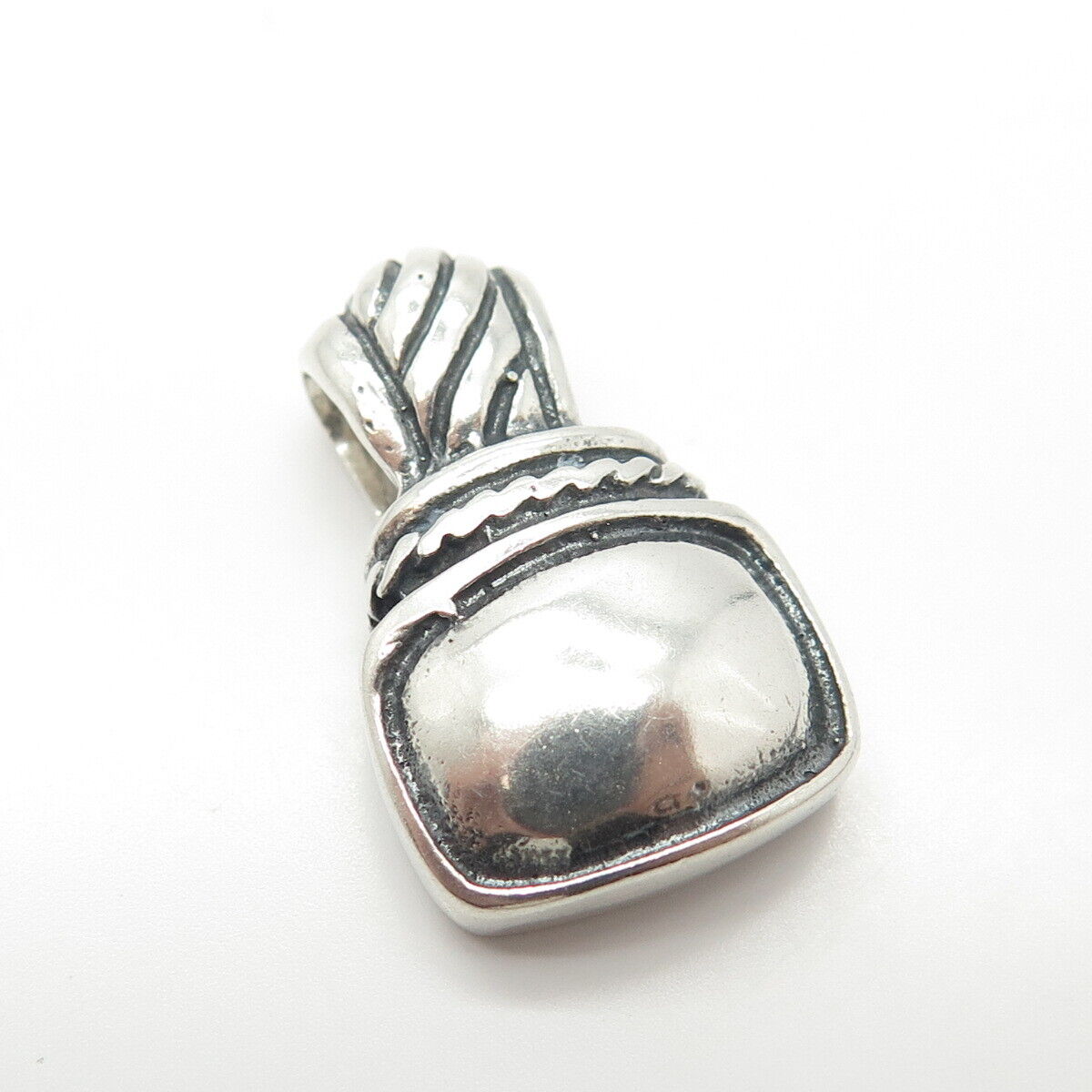 925 Sterling Silver Vintage ATI Mexico Modernist Artisan Pendant