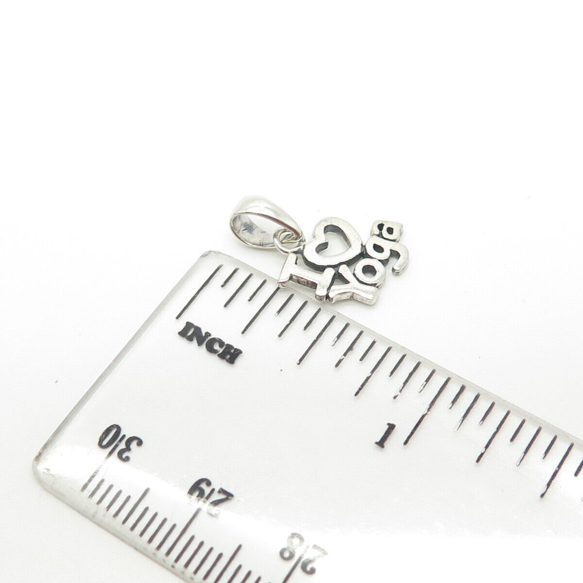 925 Sterling Silver I Love Yoga Charm Pendant