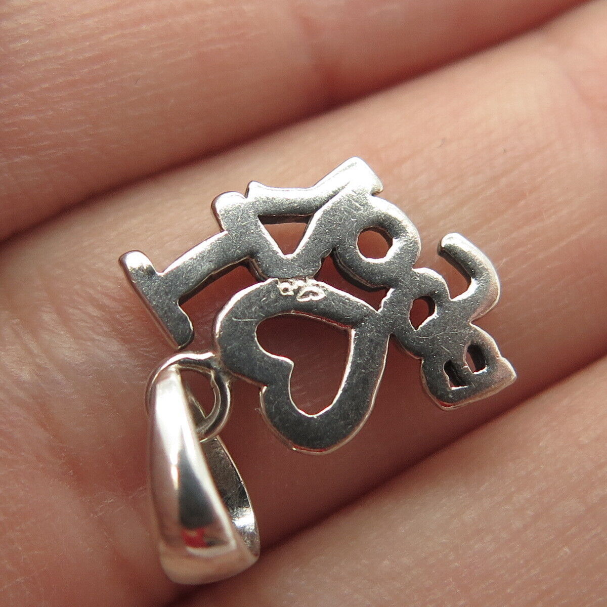 925 Sterling Silver I Love Yoga Charm Pendant