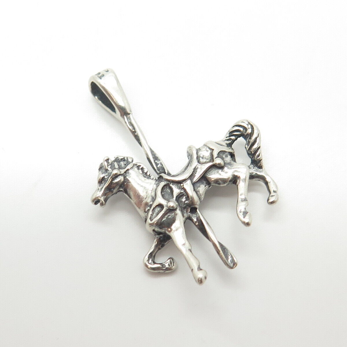 925 Sterling Silver Vintage Horse Pendant