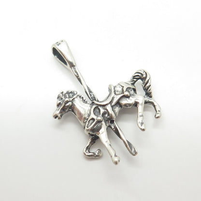 925 Sterling Silver Vintage Horse Pendant