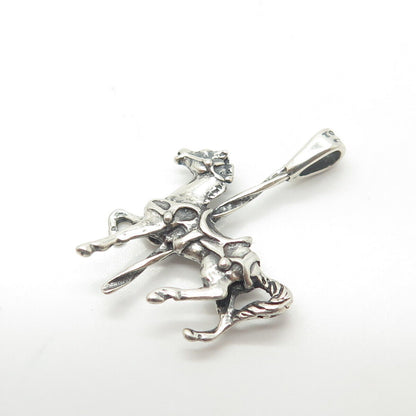 925 Sterling Silver Vintage Horse Pendant