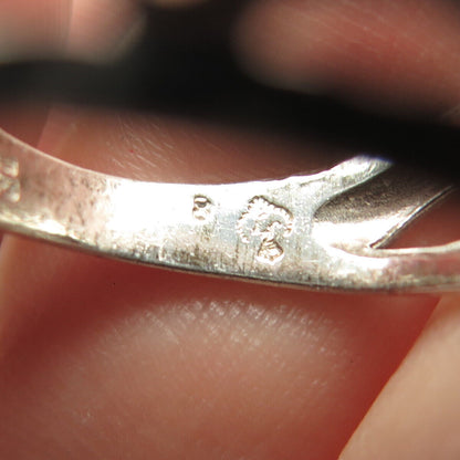 925 Sterling Silver Vintage Open Swirl Dome Ring Size 7.75