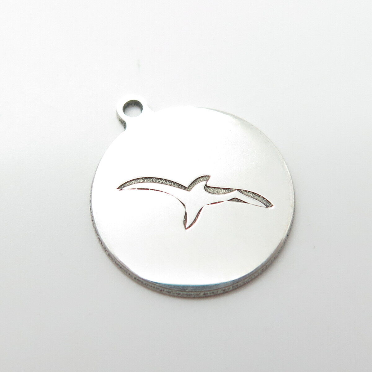 925 Sterling Silver USA Two In Town Flying Eagle Bird Charm Pendant