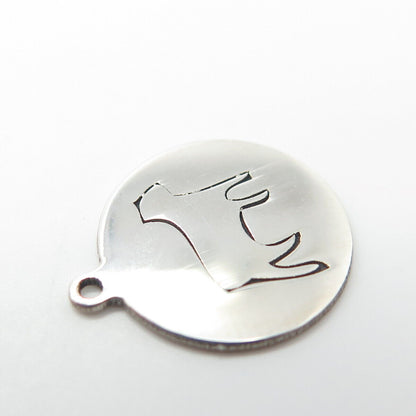 925 Sterling Silver USA Two In Town Dog Charm Pendant