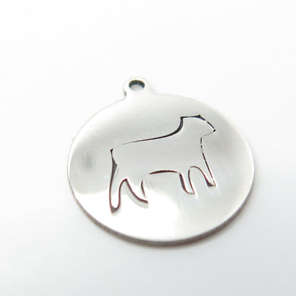 925 Sterling Silver USA Two In Town Dog Charm Pendant