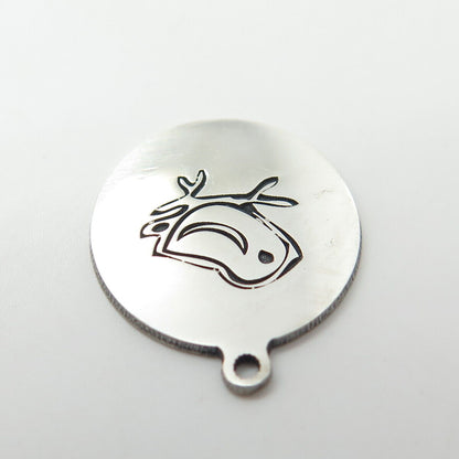 925 Sterling Silver USA Two In Town Little Bird Charm Pendant