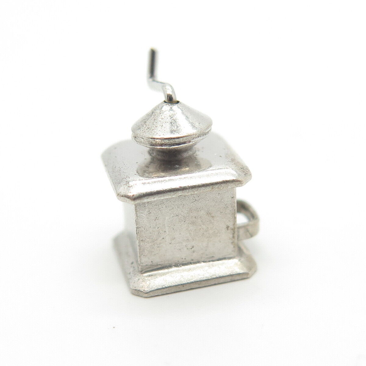 925 Sterling Silver Antique Art Deco coffee grinder Charm Pendant