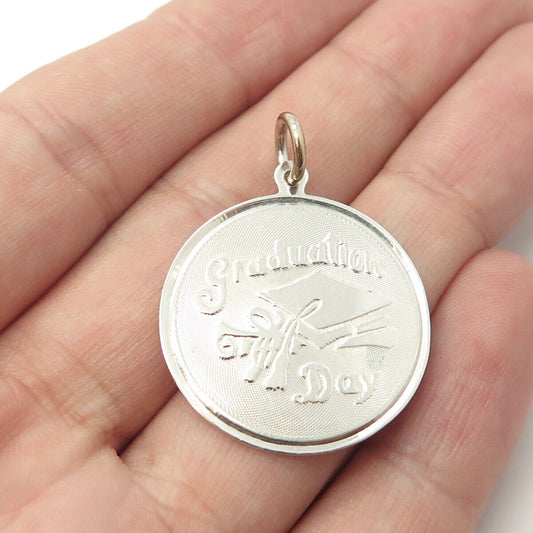 925 Sterling Silver Vintage "Graduation Day" Charm Pendant