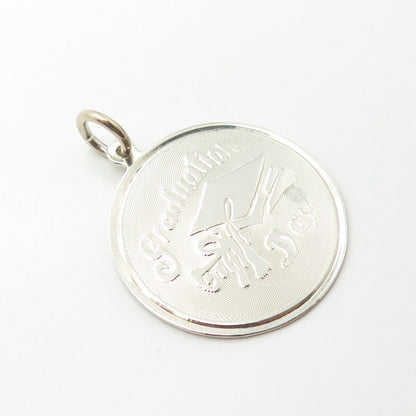 925 Sterling Silver Vintage "Graduation Day" Charm Pendant