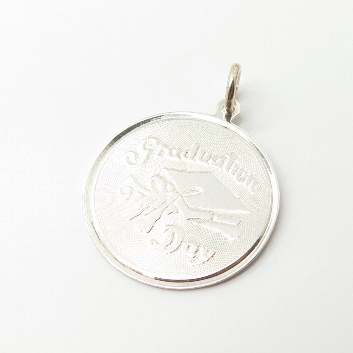 925 Sterling Silver Vintage "Graduation Day" Charm Pendant