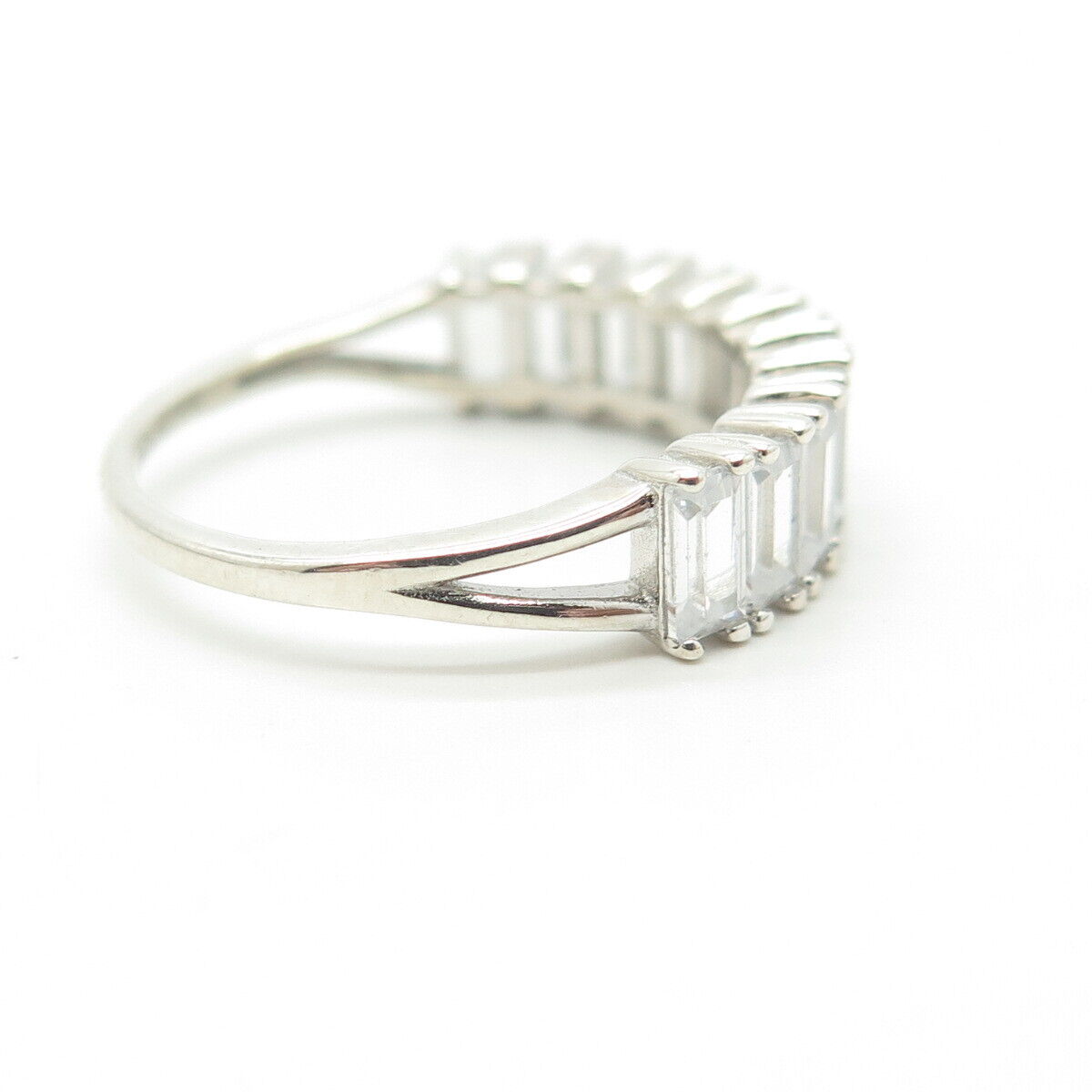 925 Sterling Silver Pave C Z Ring Size 7.25