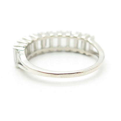 925 Sterling Silver Pave C Z Ring Size 7.25