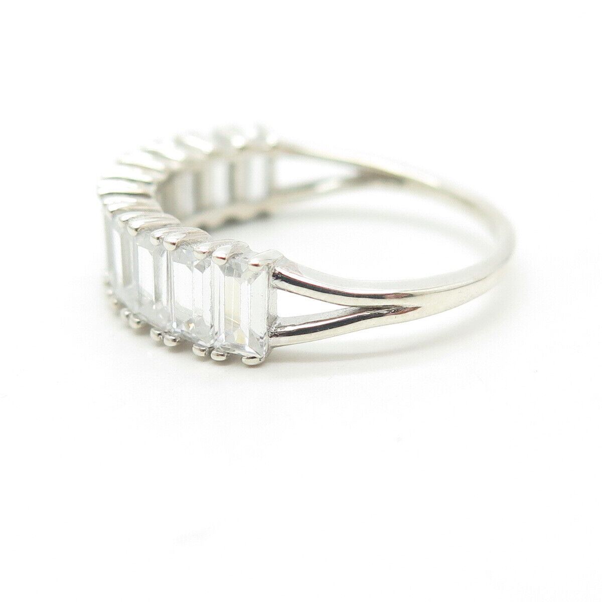 925 Sterling Silver Pave C Z Ring Size 7.25