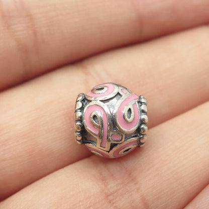 925 Sterling Silver Pandora Rose Enamel Bead Charm