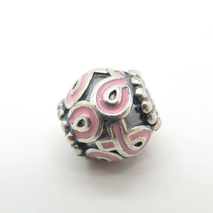 925 Sterling Silver Pandora Rose Enamel Bead Charm